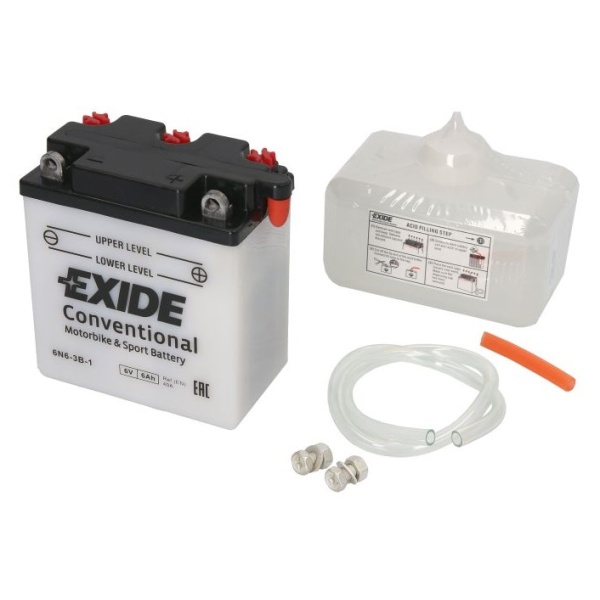 Baterie Moto Exide Conventional Motorbike & Sport Battery 6Ah 40A 6N6-3B-1 EXIDE